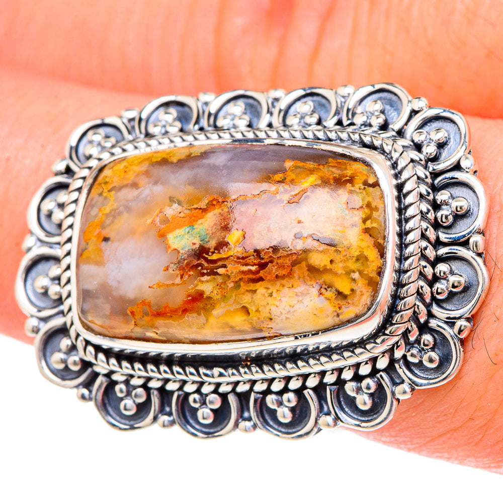 Plume Agate Rings handcrafted by Anasilvercos - RING96166