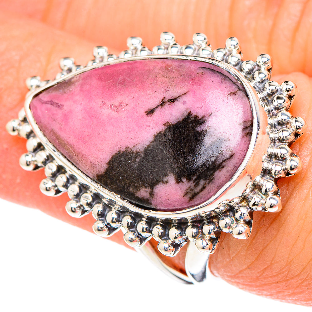 Rhodonite Rings handcrafted by Anasilvercos - RING96171