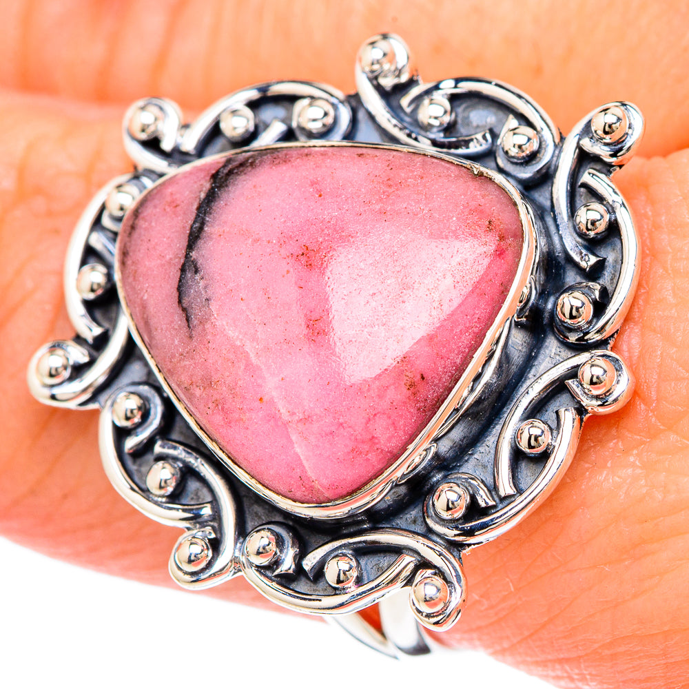Rhodonite Rings handcrafted by Anasilvercos - RING96172