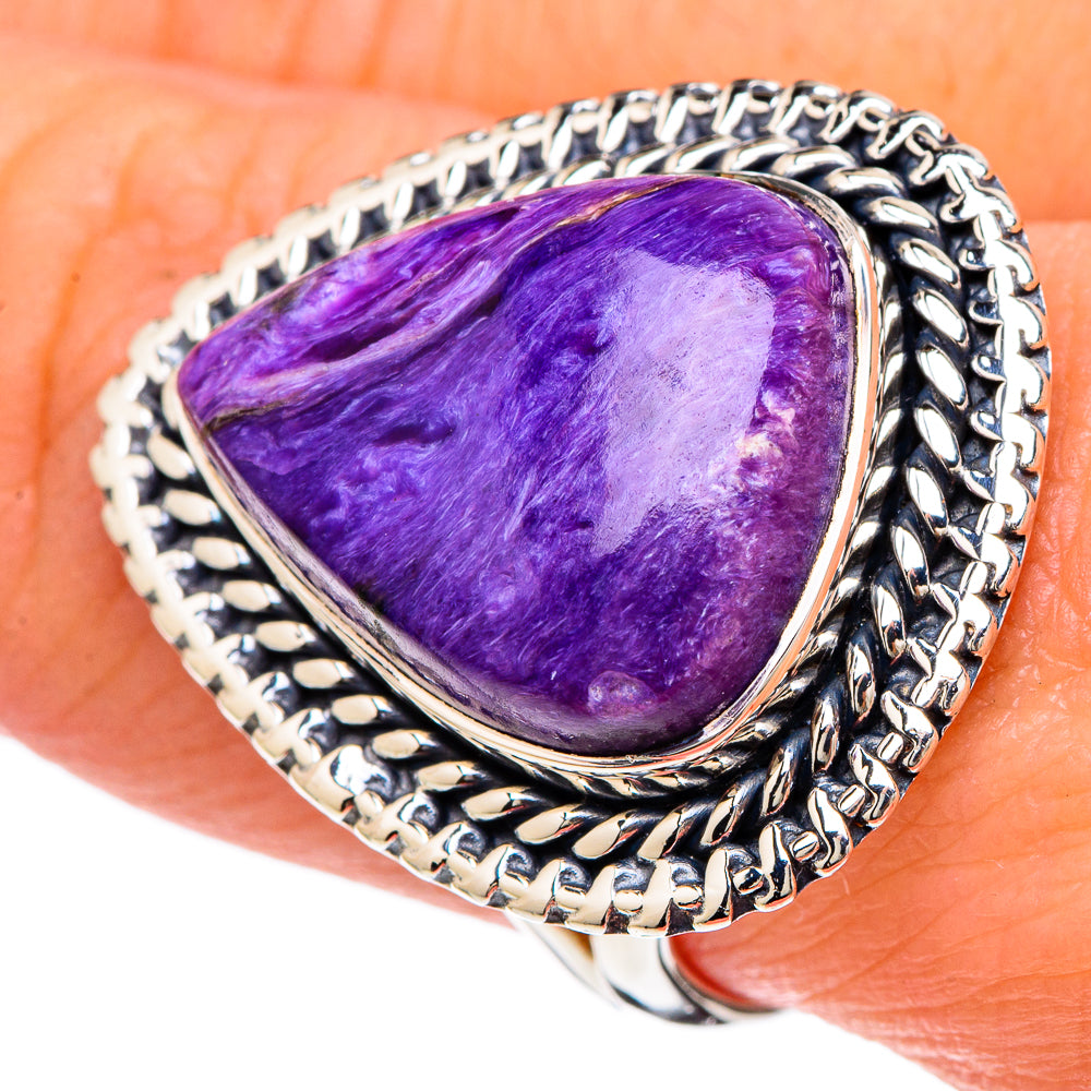 Charoite Rings handcrafted by Anasilvercos - RING96174