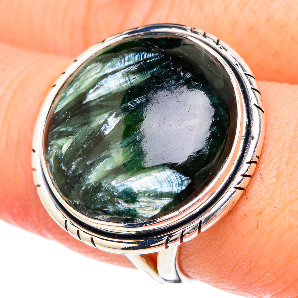 Seraphinite Rings handcrafted by Anasilvercos - RING96187