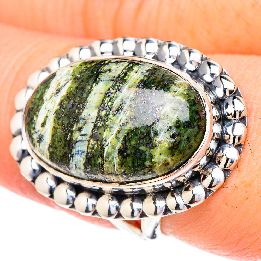 Lizard Jasper Rings handcrafted by Anasilvercos - RING96190