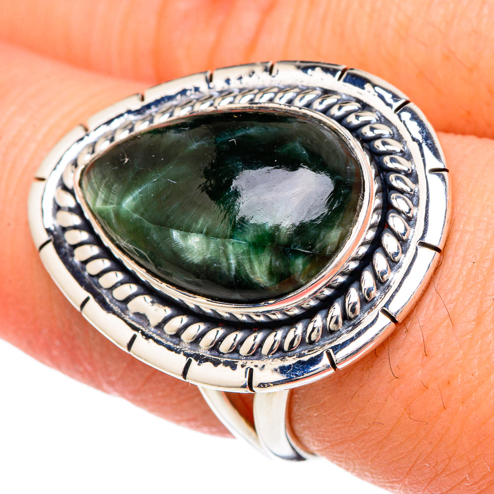 Seraphinite Rings handcrafted by Anasilvercos - RING96191