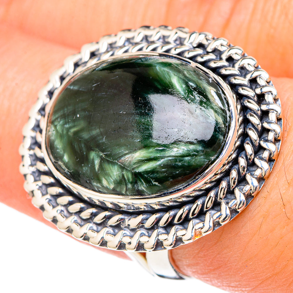 Seraphinite Rings handcrafted by Anasilvercos - RING96193