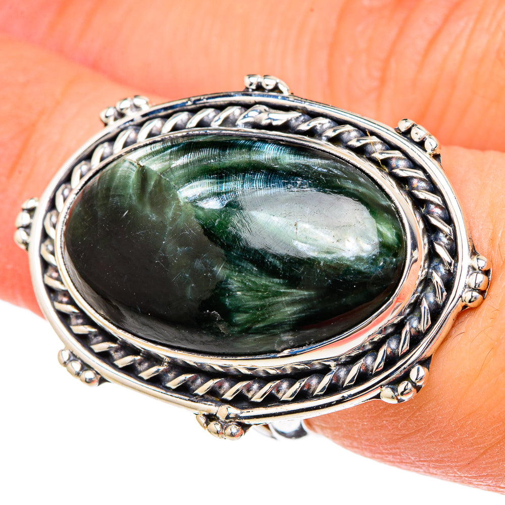 Seraphinite Rings handcrafted by Anasilvercos - RING96220