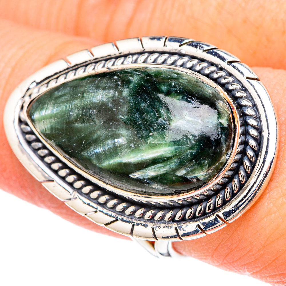 Seraphinite Rings handcrafted by Anasilvercos - RING96241