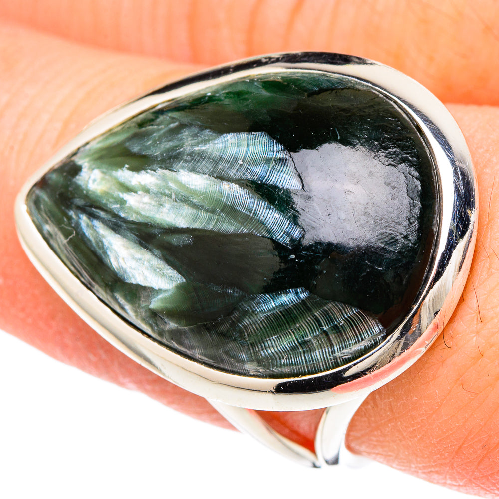 Seraphinite Rings handcrafted by Anasilvercos - RING96243