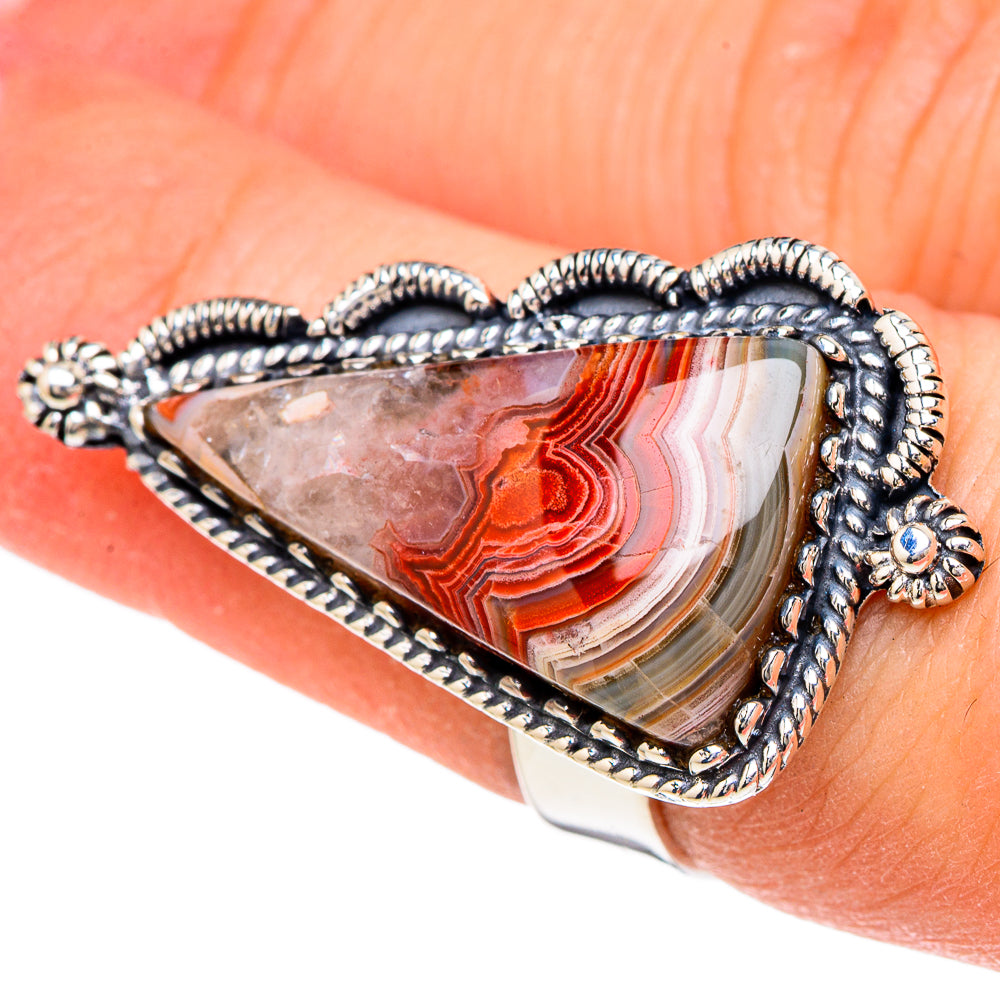 Crazy Lace Agate Rings handcrafted by Anasilvercos - RING96251