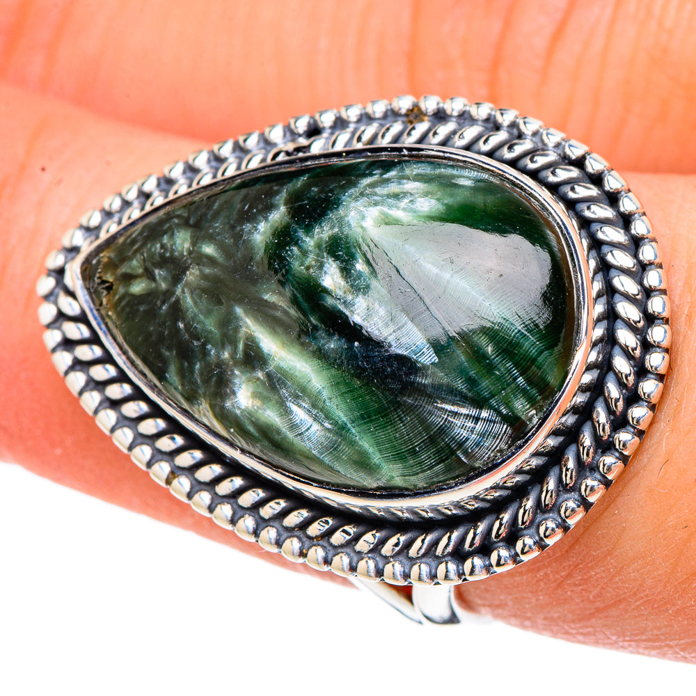 Seraphinite Rings handcrafted by Anasilvercos - RING96263