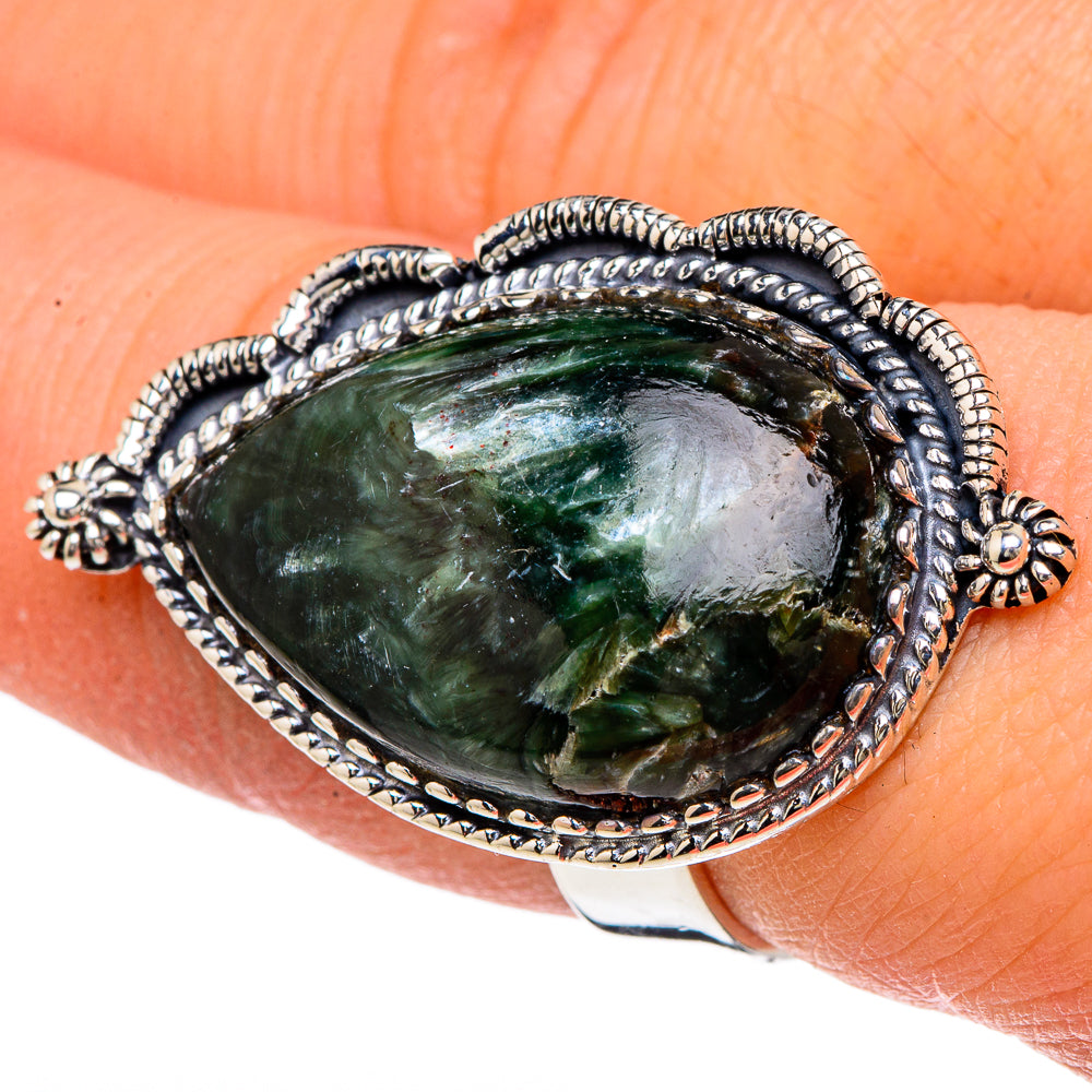 Seraphinite Rings handcrafted by Anasilvercos - RING96264