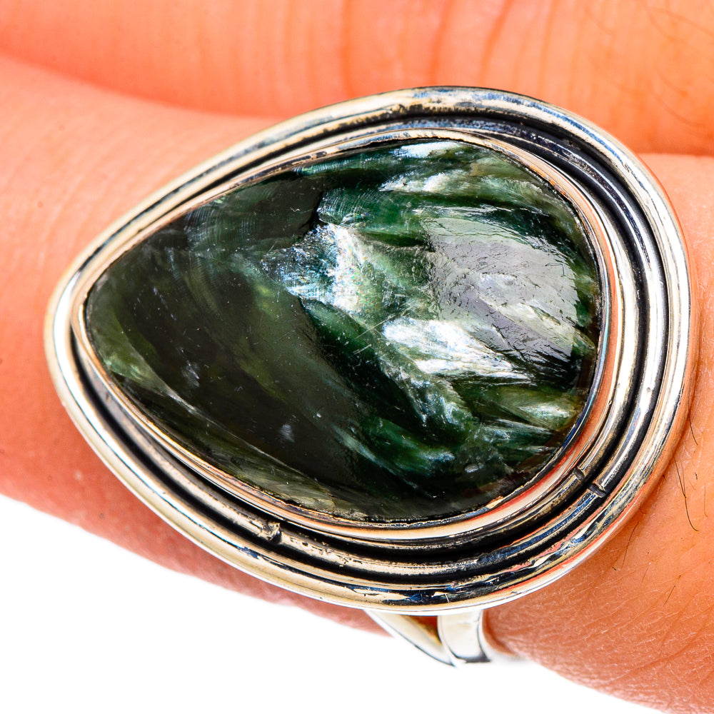 Seraphinite Rings handcrafted by Anasilvercos - RING96266