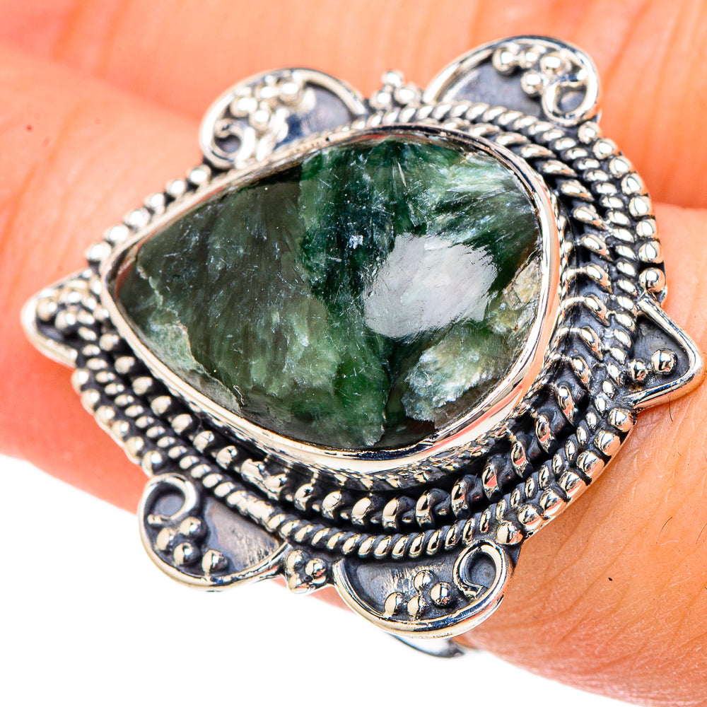 Seraphinite Rings handcrafted by Anasilvercos - RING96267