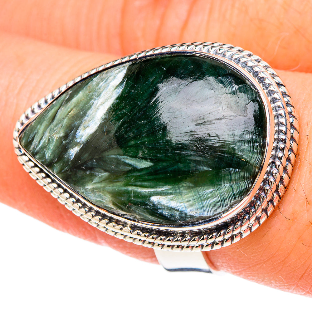 Seraphinite Rings handcrafted by Anasilvercos - RING96277