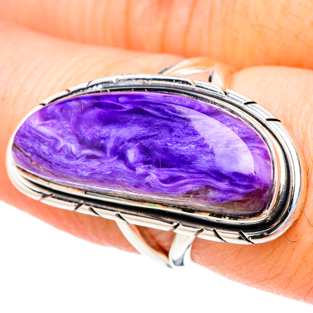 Charoite Rings handcrafted by Anasilvercos - RING96295