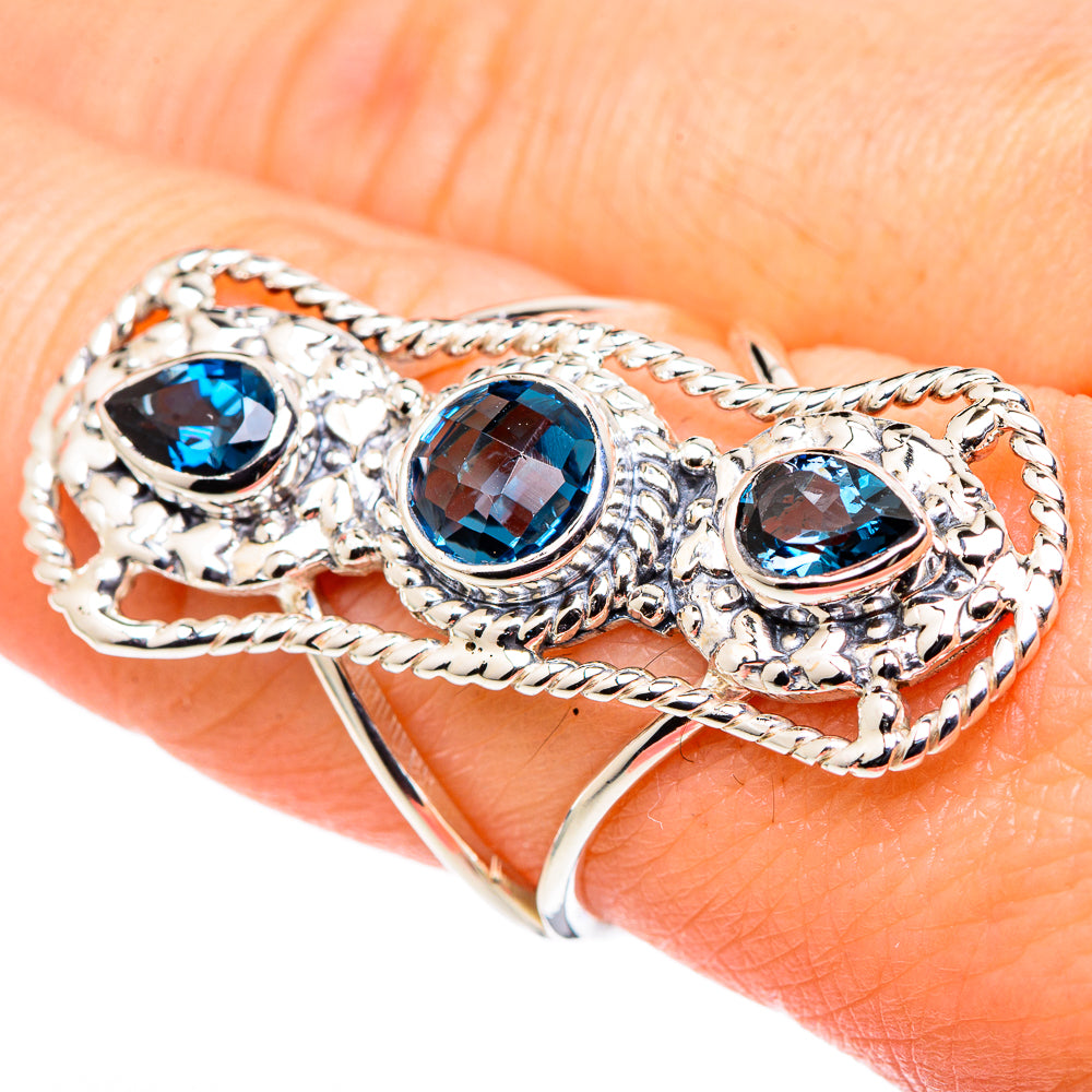 Blue Topaz Rings handcrafted by Anasilvercos - RING96311