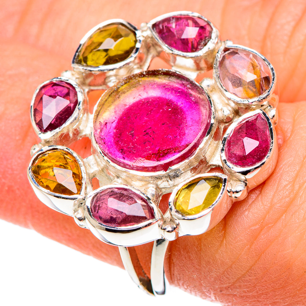 Green Tourmaline Rings handcrafted by Anasilvercos - RING96316