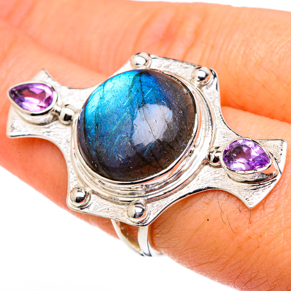 Labradorite Rings handcrafted by Anasilvercos - RING96324