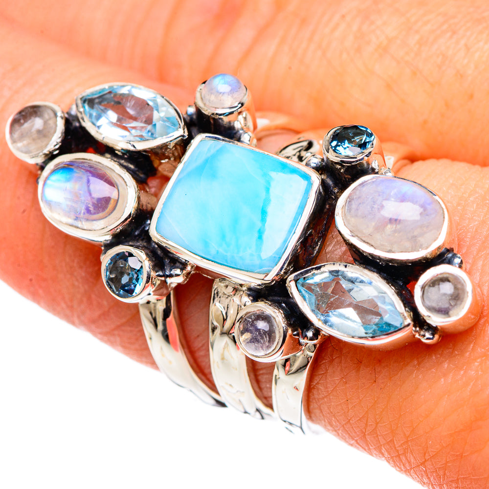 Labradorite, Amethyst Rings handcrafted by Anasilvercos - RING96332