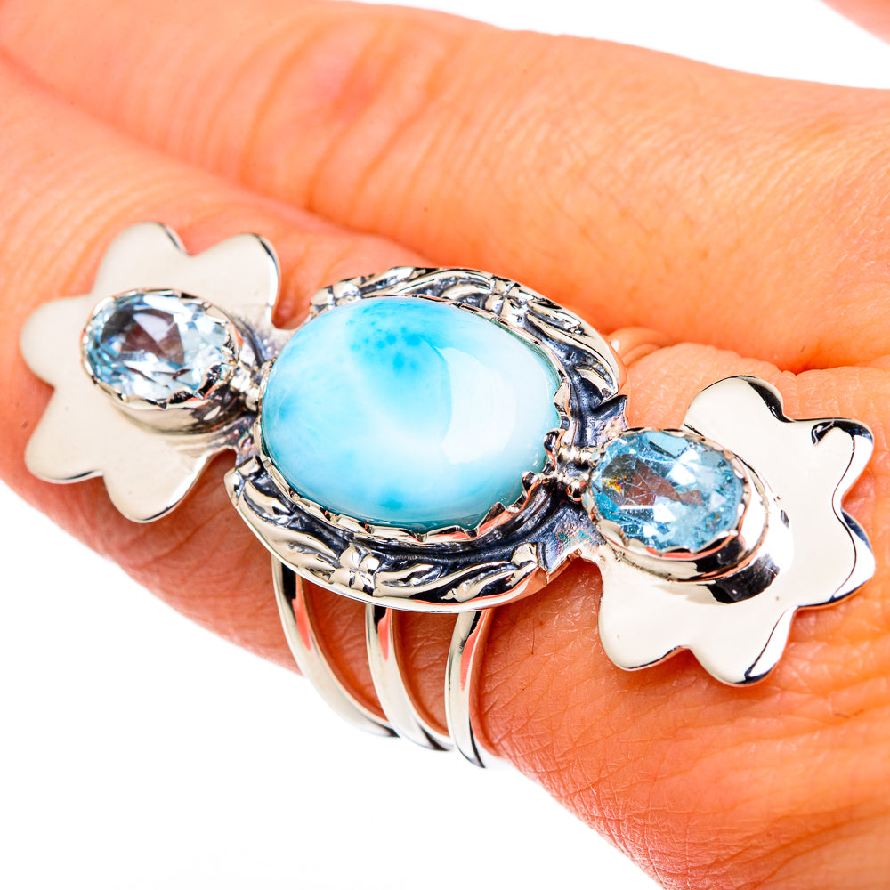 Larimar Rings handcrafted by Anasilvercos - RING96352