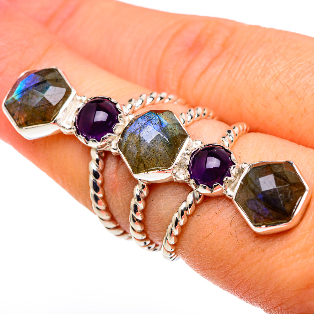 Larimar, Blue Topaz Rings handcrafted by Anasilvercos - RING96357
