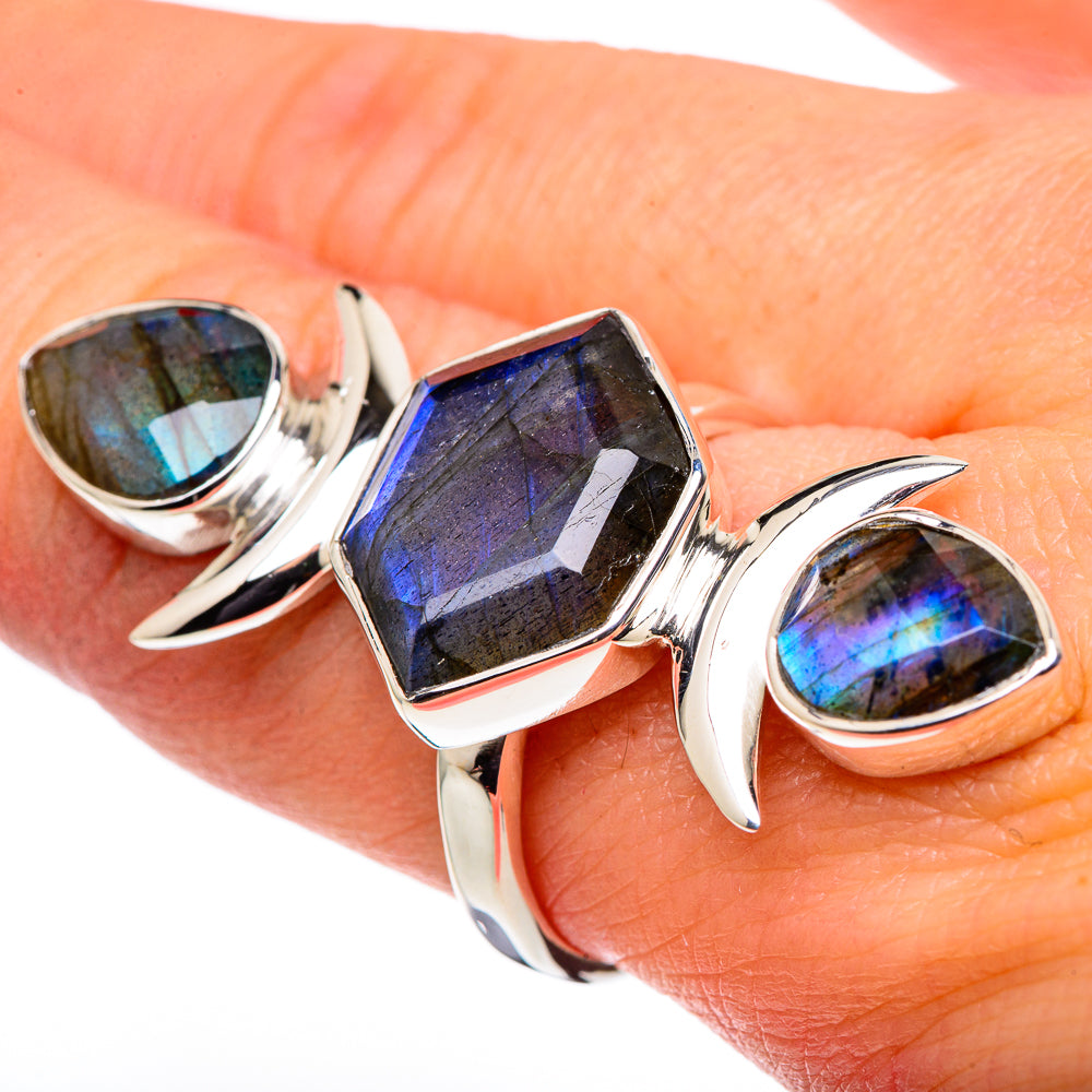 Larimar, London Blue Topaz Rings handcrafted by Anasilvercos - RING96363