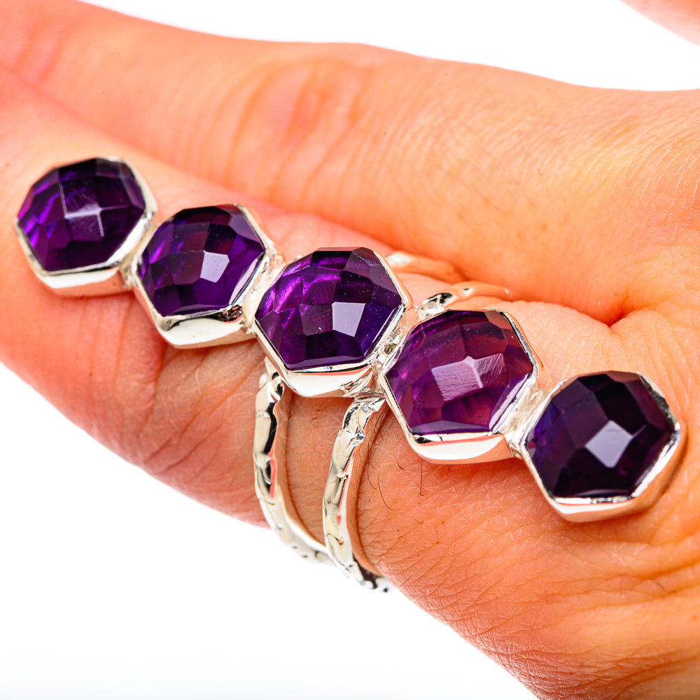 Rainbow Moonstone Rings handcrafted by Anasilvercos - RING96372