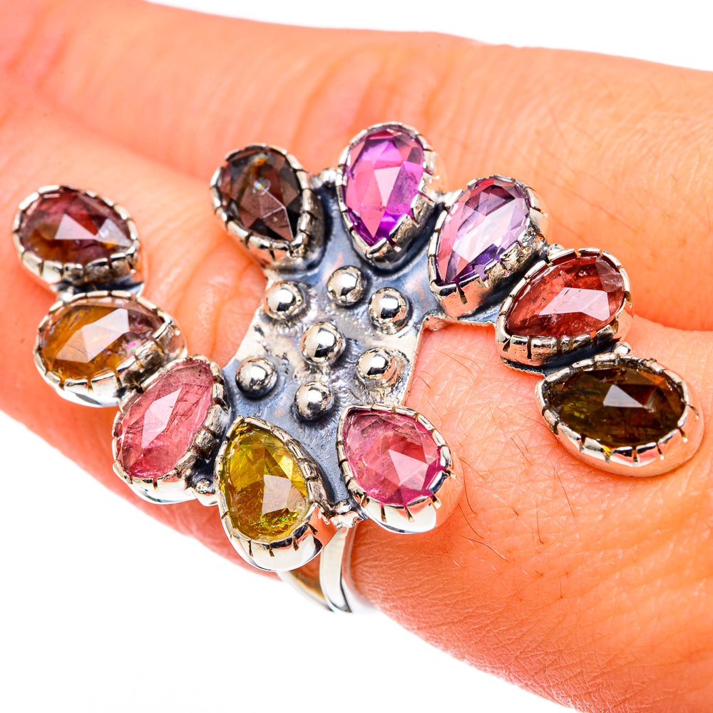 Rainbow Moonstone Rings handcrafted by Anasilvercos - RING96383