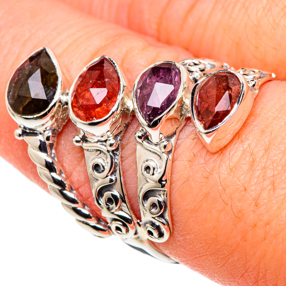 Watermelon Tourmaline Rings handcrafted by Anasilvercos - RING96421