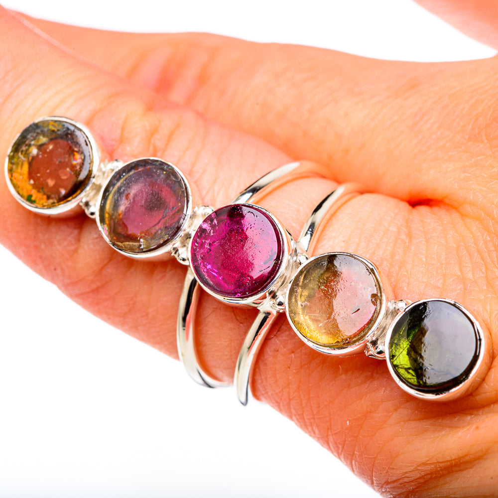 Watermelon Tourmaline Rings handcrafted by Anasilvercos - RING96423