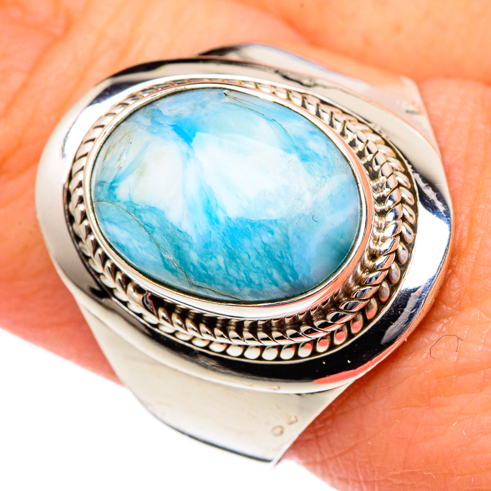 Larimar Rings handcrafted by Anasilvercos - RING96424