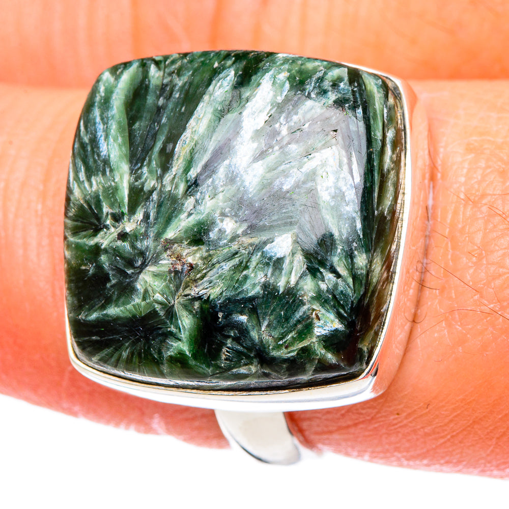 Seraphinite Rings handcrafted by Anasilvercos - RING96428