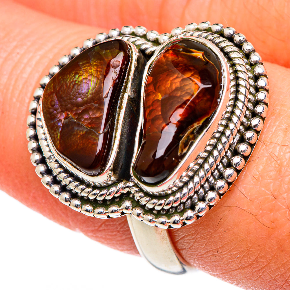 Mexican Fire Agate Rings handcrafted by Anasilvercos - RING96431