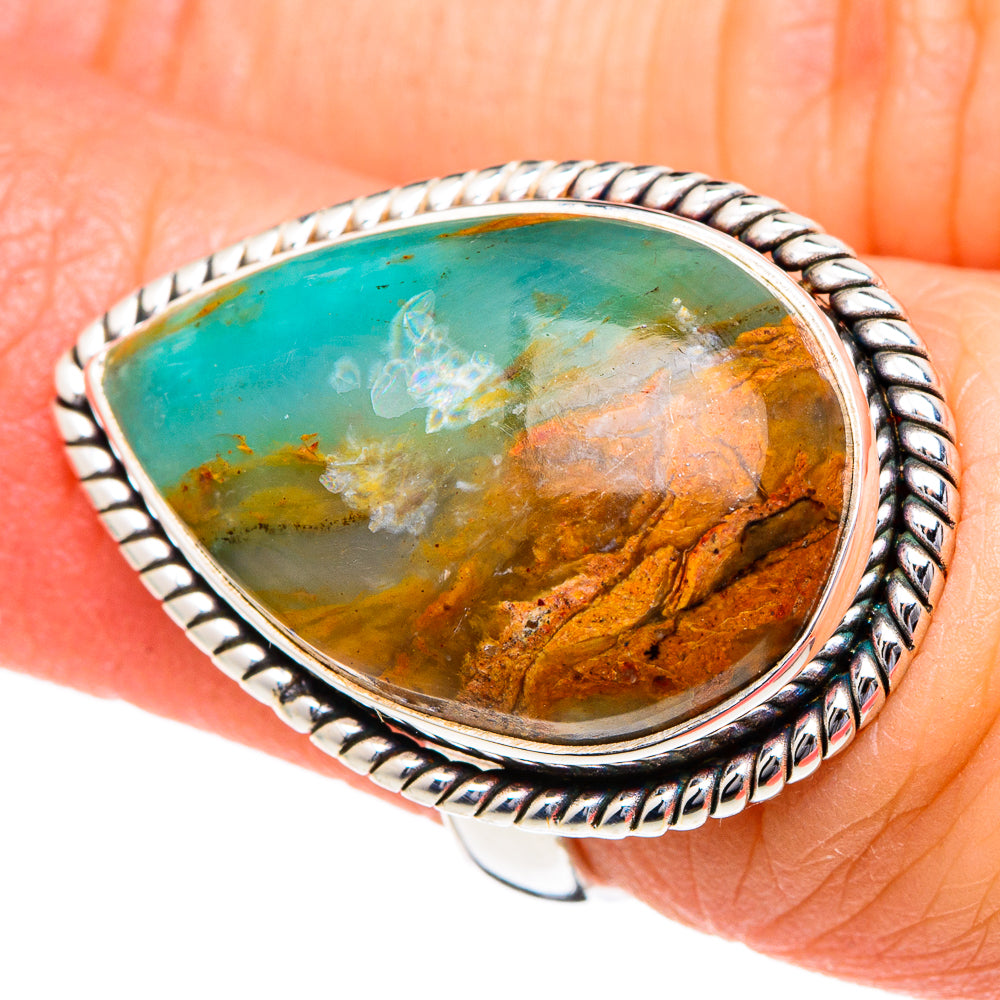 Peruvian Opal Rings handcrafted by Anasilvercos - RING96450