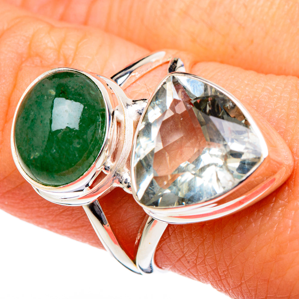 Green Amethyst Rings handcrafted by Anasilvercos - RING96451