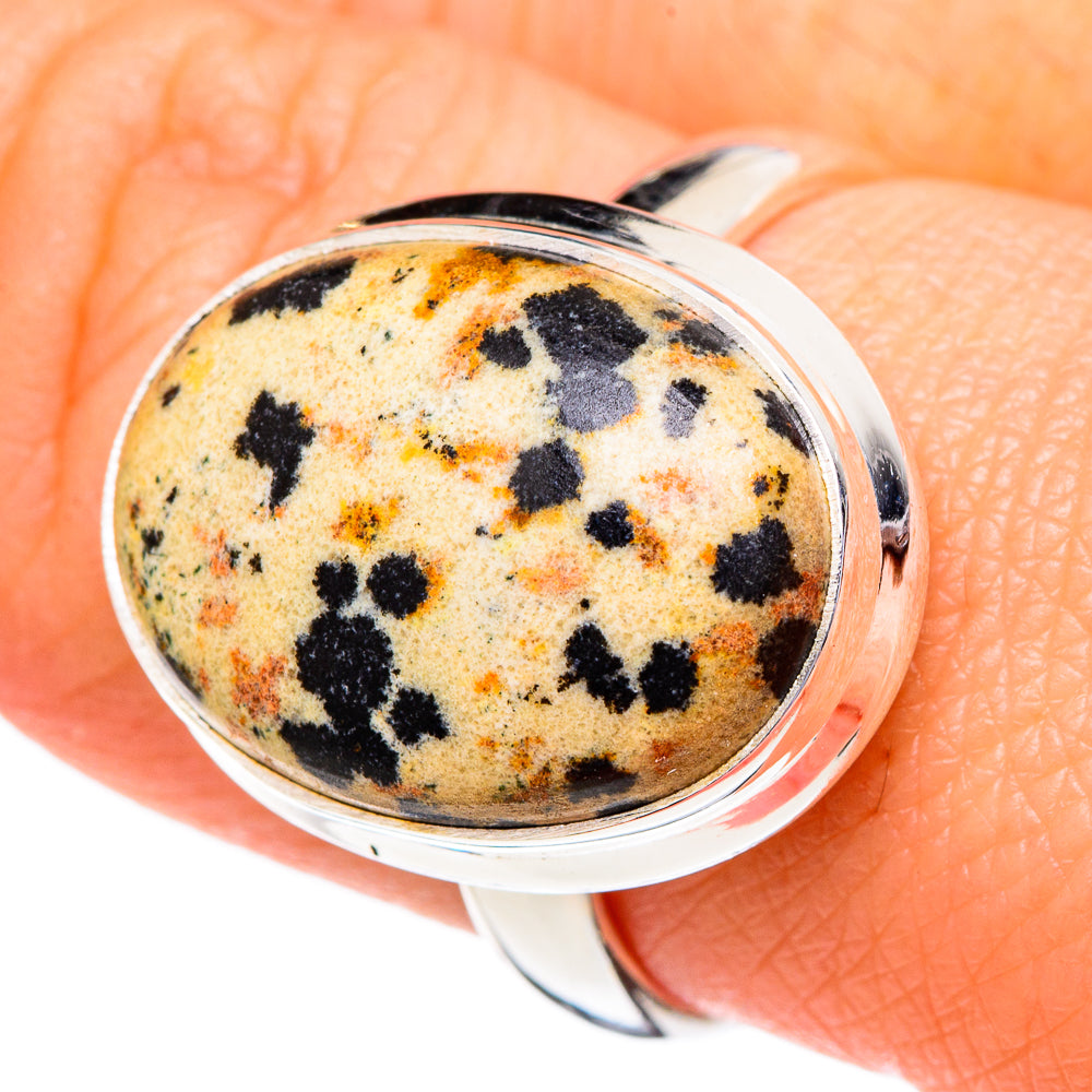 Dalmatian Jasper Rings handcrafted by Anasilvercos - RING96472