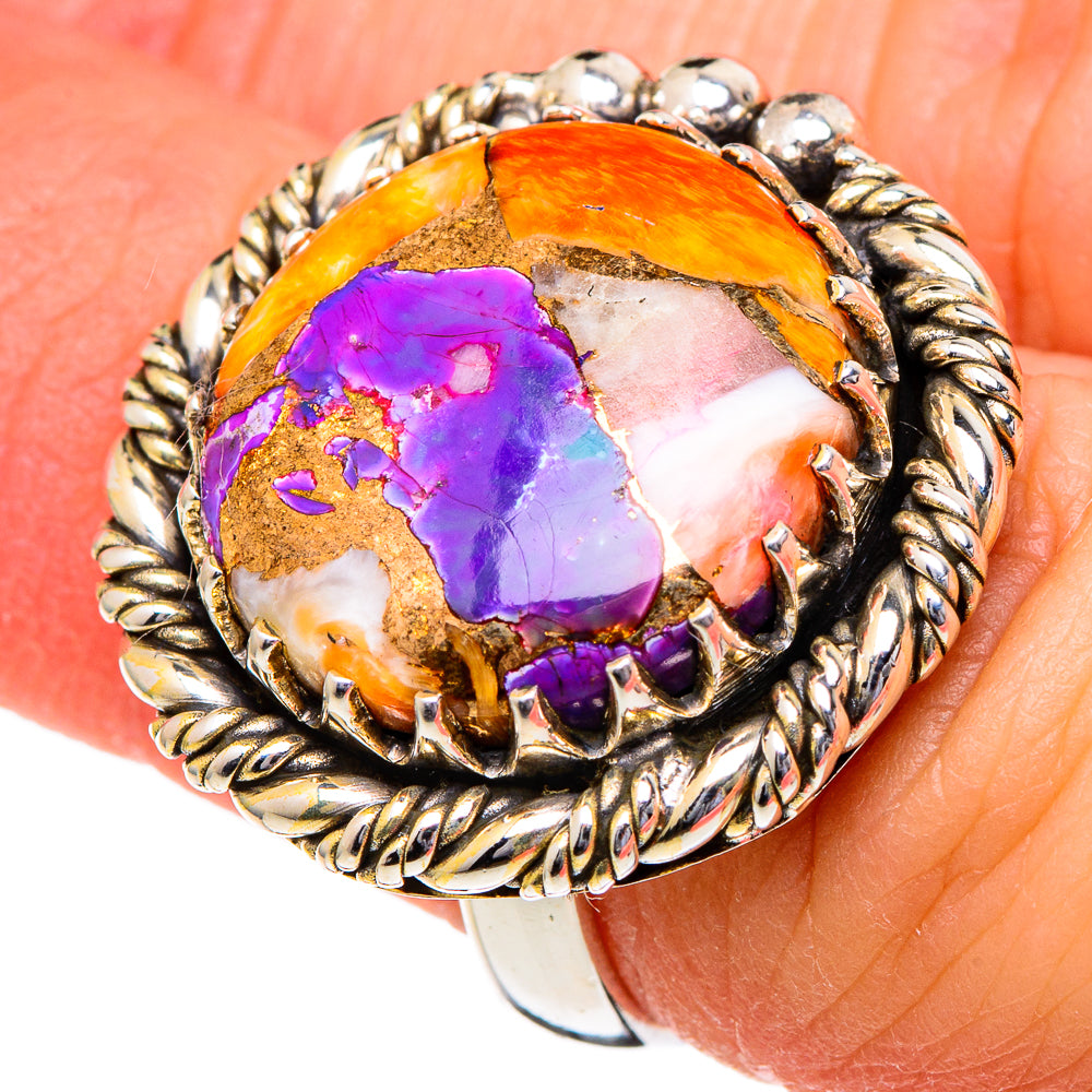 Spiny Oyster Turquoise Rings handcrafted by Anasilvercos - RING96485
