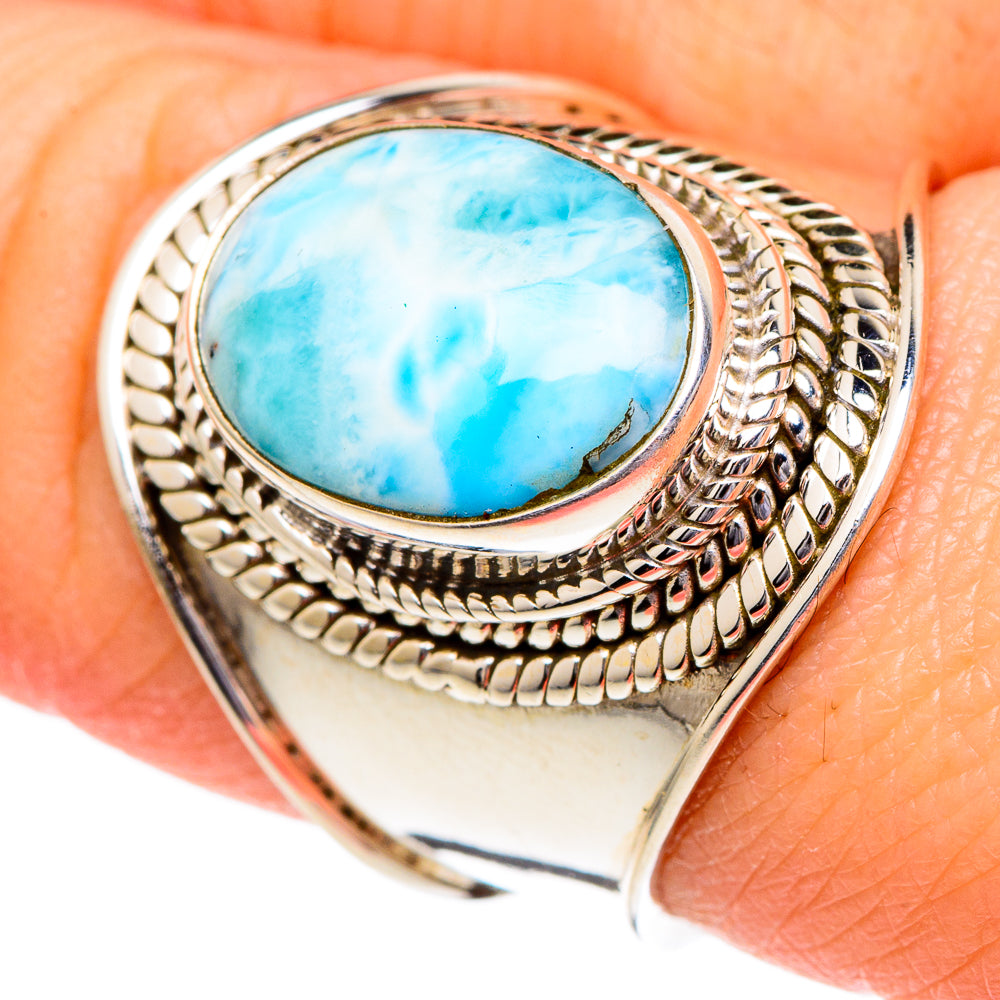 Larimar Rings handcrafted by Anasilvercos - RING96487
