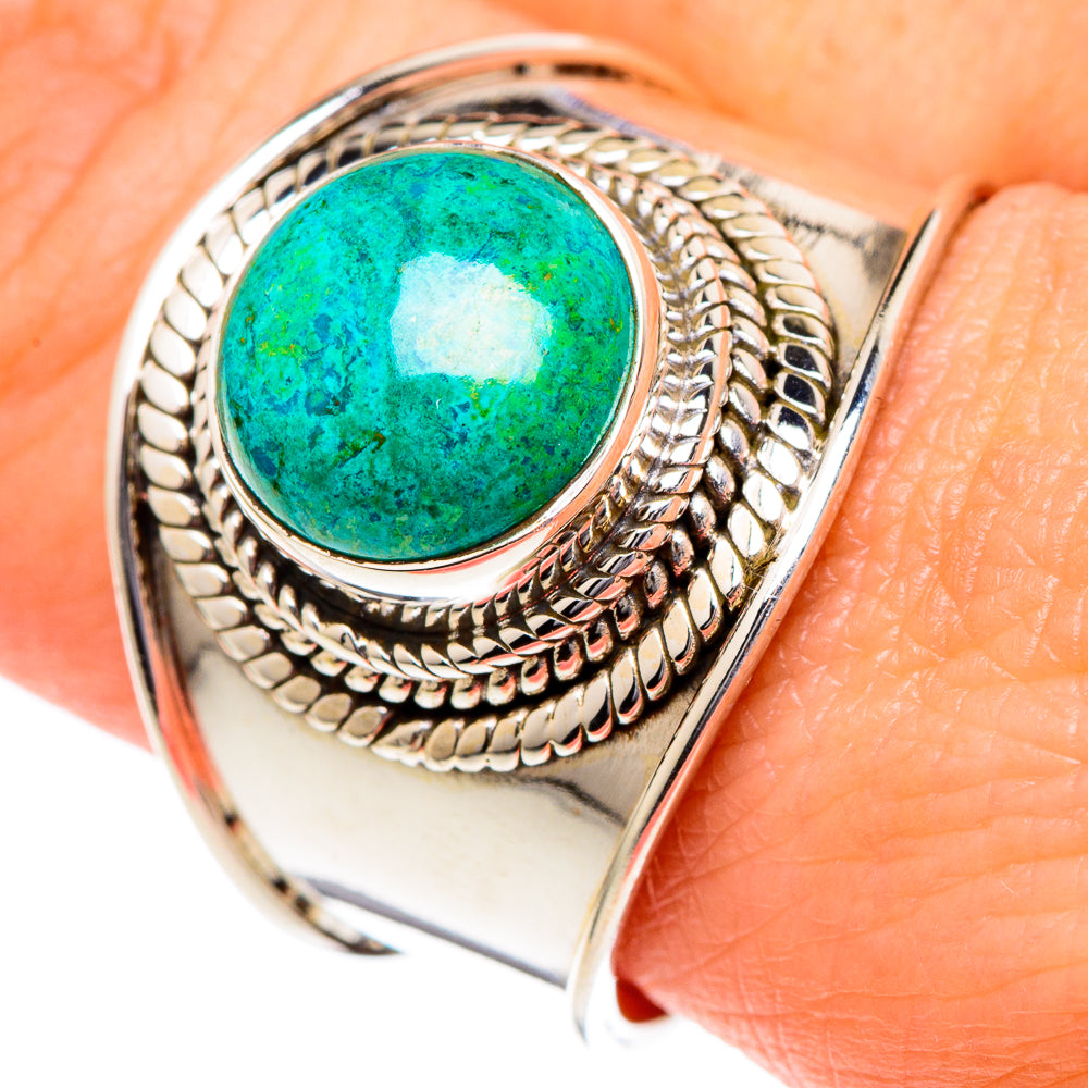 Chrysocolla Rings handcrafted by Anasilvercos - RING96489