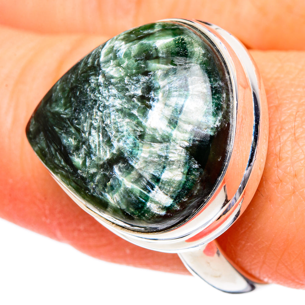 Seraphinite Rings handcrafted by Anasilvercos - RING96490