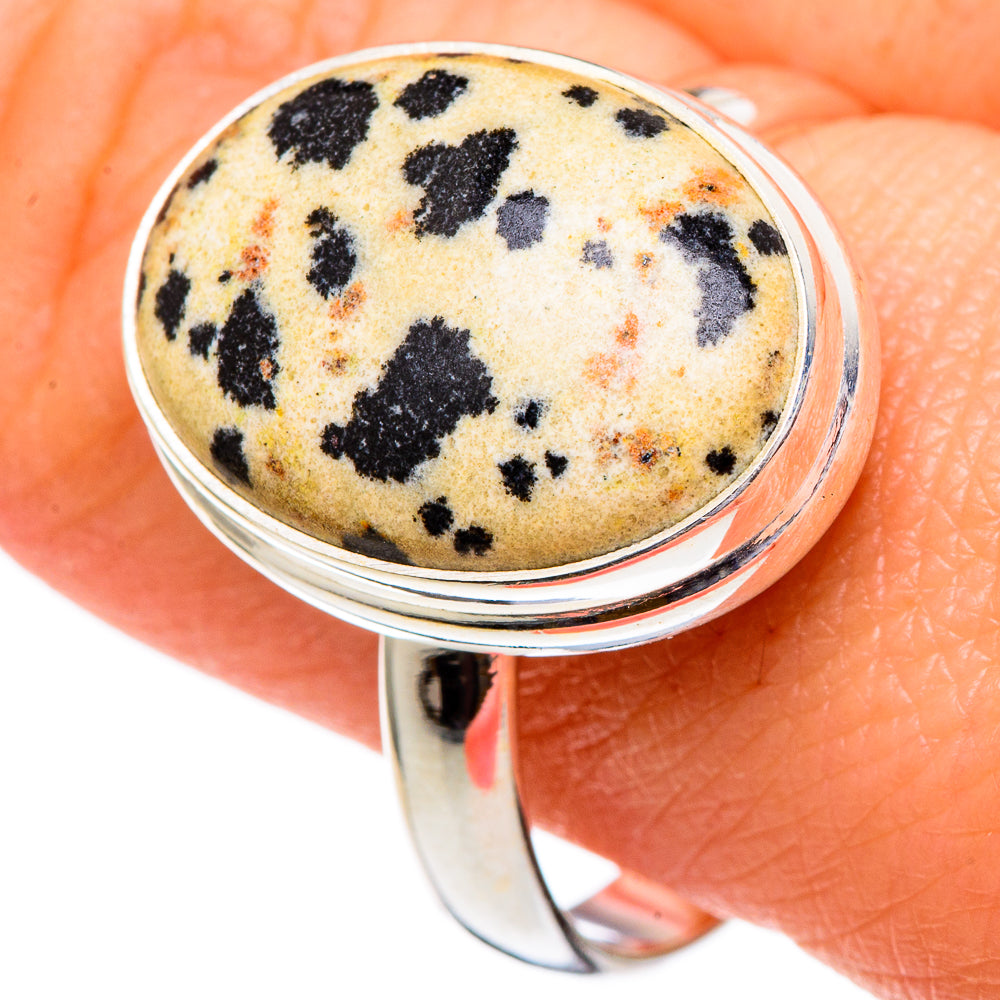 Dalmatian Jasper Rings handcrafted by Anasilvercos - RING96491