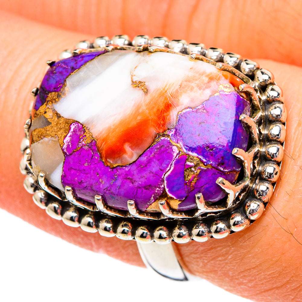Spiny Oyster Turquoise Rings handcrafted by Anasilvercos - RING96502