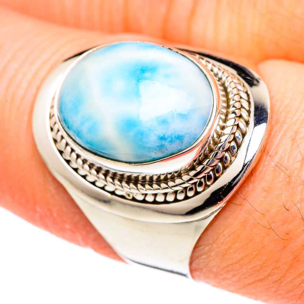 Larimar Rings handcrafted by Anasilvercos - RING96505