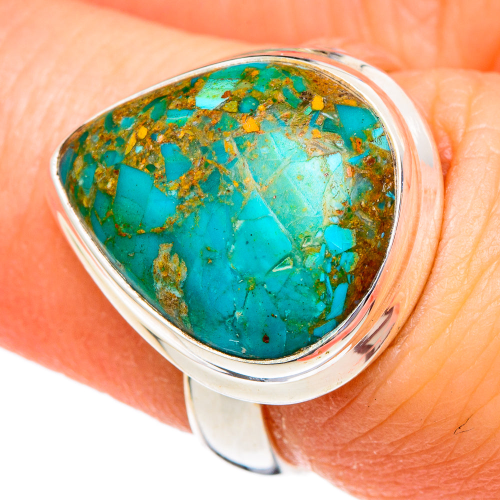 Chrysocolla Rings handcrafted by Anasilvercos - RING96521