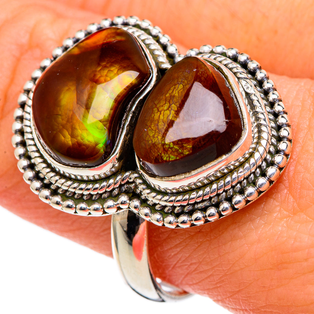 Mexican Fire Agate Rings handcrafted by Anasilvercos - RING96524
