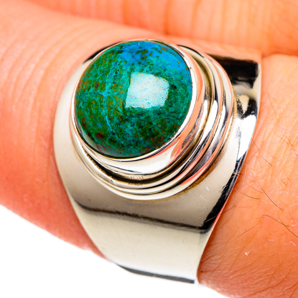 Chrysocolla Rings handcrafted by Anasilvercos - RING96535