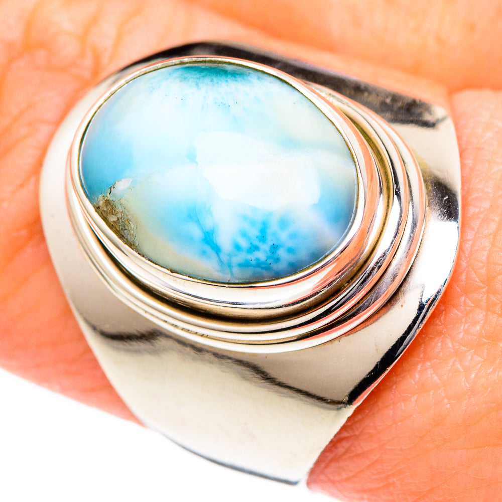 Larimar Rings handcrafted by Anasilvercos - RING96538