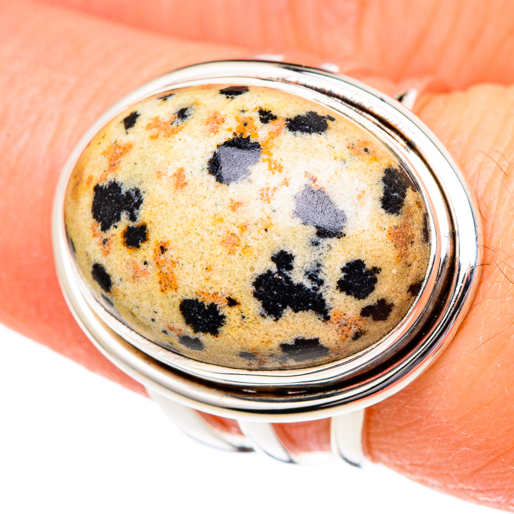 Dalmatian Jasper Rings handcrafted by Anasilvercos - RING96540