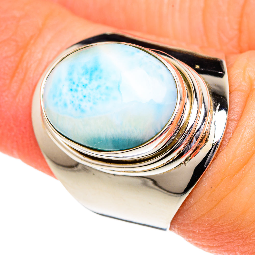 Larimar Rings handcrafted by Anasilvercos - RING96548