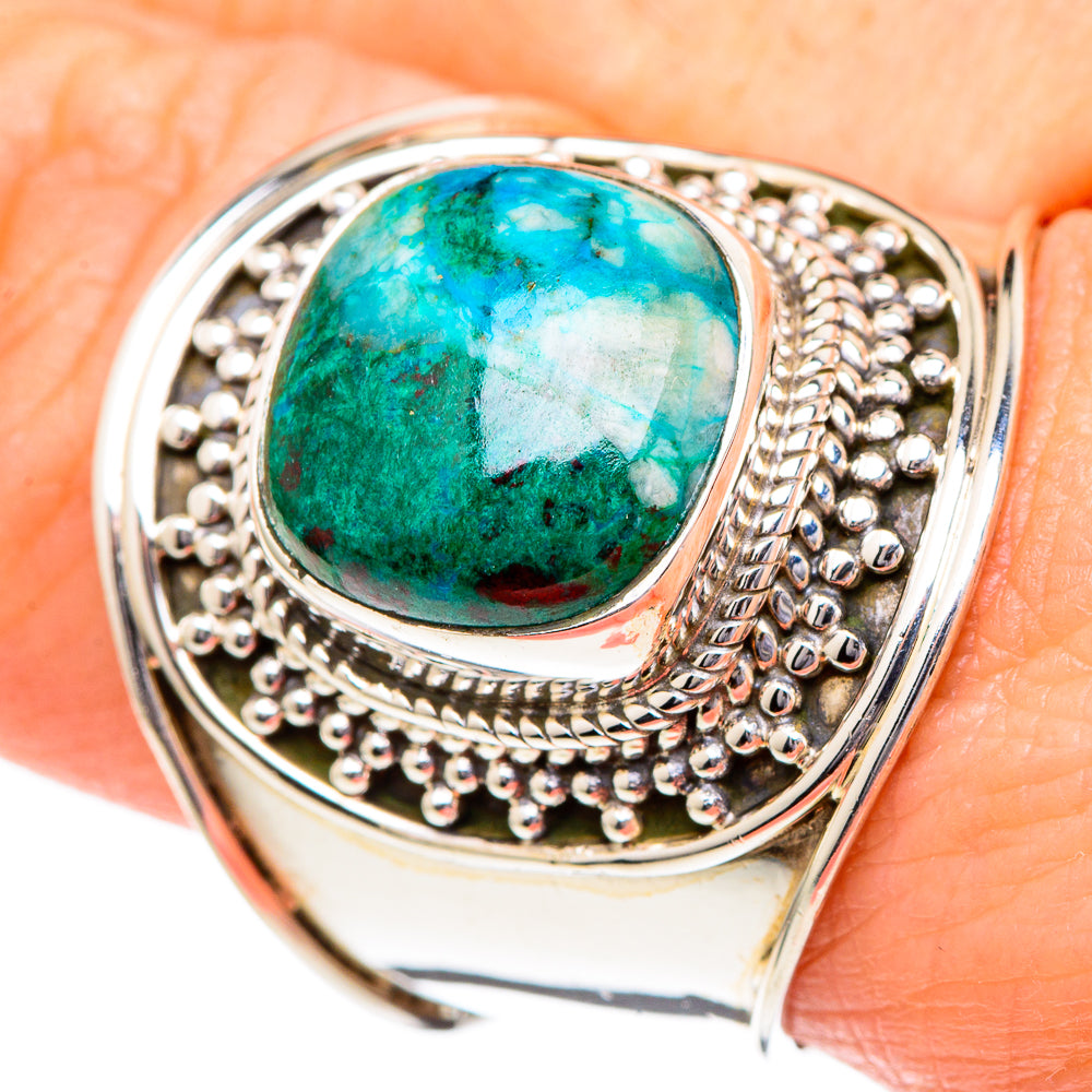 Chrysocolla Rings handcrafted by Anasilvercos - RING96566