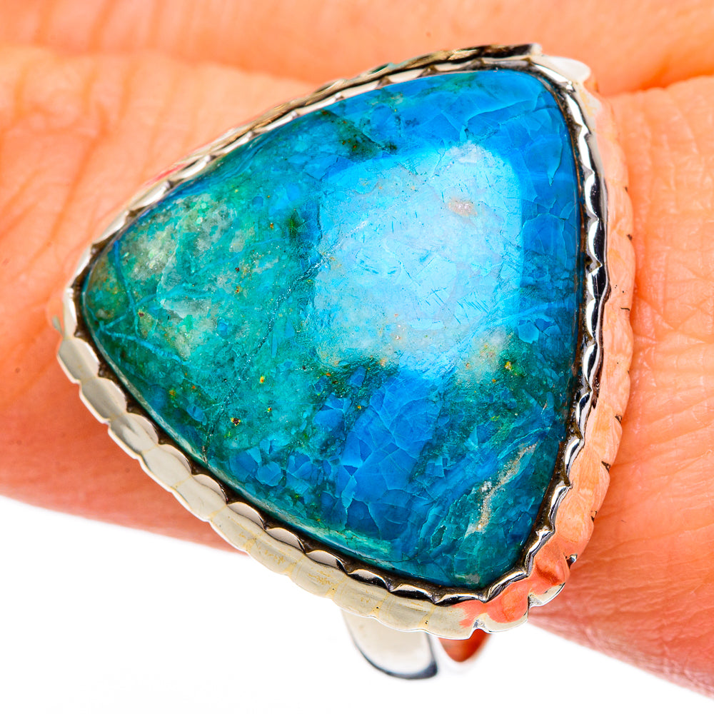 Chrysocolla Rings handcrafted by Anasilvercos - RING96571